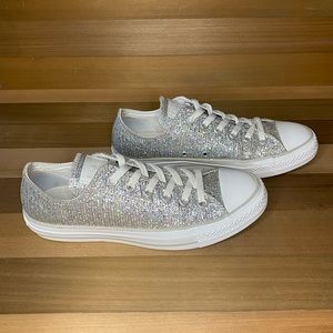 Converse Silver Sequin All Star low-top Womans 9